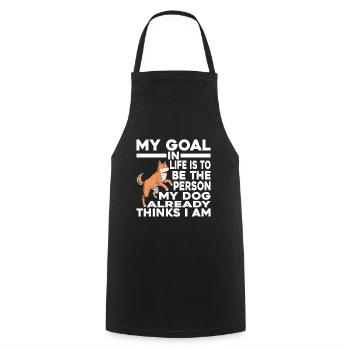 Be The Person My Dog Already Thinks I Am 2 - Kochschürze - Schwarz - Vorne - AI Model Male 185 dark (185cm)
