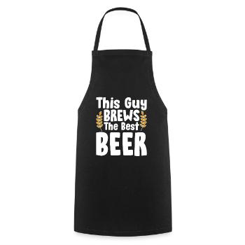 This Guy Brews The Best Beer - Kochschürze - Schwarz - Vorne - AI Model Male 185 dark (185cm)