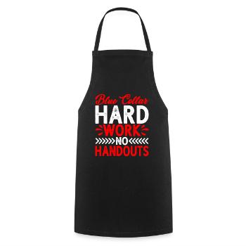 Col bleu Travail acharné Pas de documents 2 - Tablier de cuisine - noir - Devant - AI Model Male 185 dark (185cm)