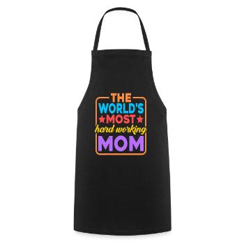 The World's Most Hard Working Mom 2 - Kochschürze - Schwarz - Vorne - AI Model Male 185 dark (185cm)