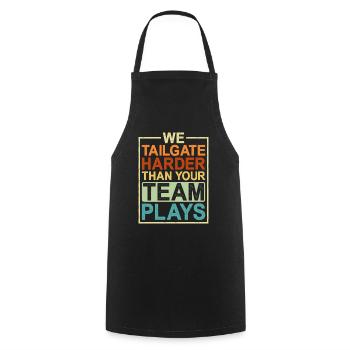 Nous suivons le hayon plus fort que votre équipe ne joue - Tablier de cuisine - noir - Devant - AI Model Male 185 dark (185cm)