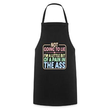 Je suis un peu une douleur dans le cul 2 - Tablier de cuisine - noir - Devant - AI Model Male 185 dark (185cm)