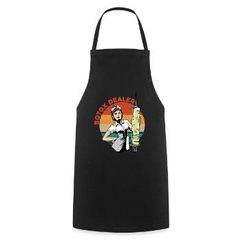 Botox Dealer 7 - Cooking Apron - black - Front - AI Model Male 185 dark (185cm)