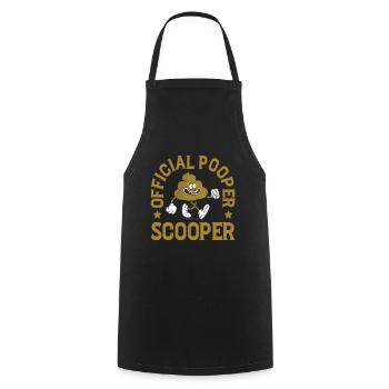 Official Pooper Scooper 18 - Kochschürze - Schwarz - Vorne - AI Model Male 185 dark (185cm)