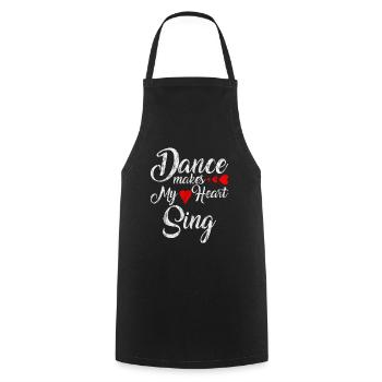 Dance makes My Heart Sing 3 - Kochschürze - Schwarz - Vorne - AI Model Male 185 dark (185cm)