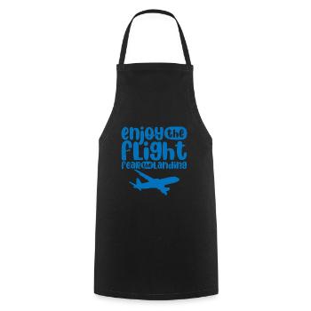 Enjoy The Flight Fear The Landing 4 - Kochschürze - Schwarz - Vorne - AI Model Male 185 dark (185cm)