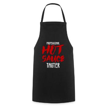 Bouton de sauce piquante professionnelle 2 - Tablier de cuisine - noir - Devant - AI Model Male 185 dark (185cm)
