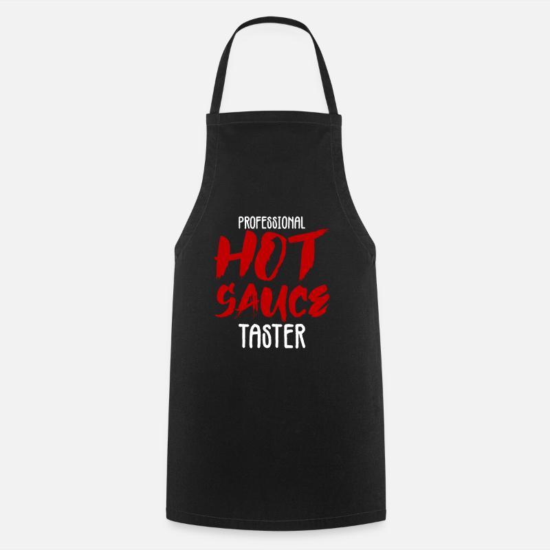 Professional Hot Sauce Button 2 - Cooking Apron - black