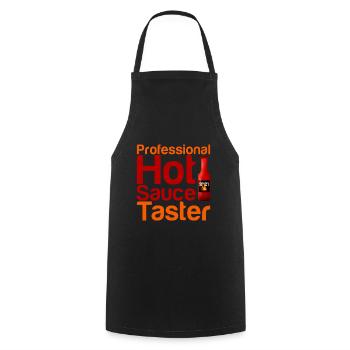 Bouton de sauce piquante professionnelle 4 - Tablier de cuisine - noir - Devant - AI Model Male 185 dark (185cm)