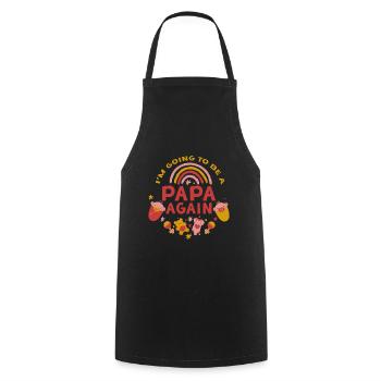 I'm Going To Be A Papa Again 2 - Cooking Apron - black - Front - AI Model Male 185 dark (185cm)