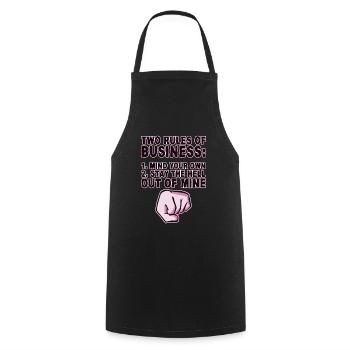 Deux règles d’affaires, occupez-vous des vôtres 4 - Tablier de cuisine - noir - Devant - AI Model Male 185 dark (185cm)