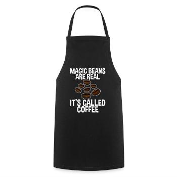 Magic Beans Are Real, It's Called Coffee 2 - Kochschürze - Schwarz - Vorne - AI Model Male 185 dark (185cm)