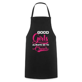 Les bonnes filles vont toujours à l’église 6 - Tablier de cuisine - noir - Devant - AI Model Male 185 dark (185cm)