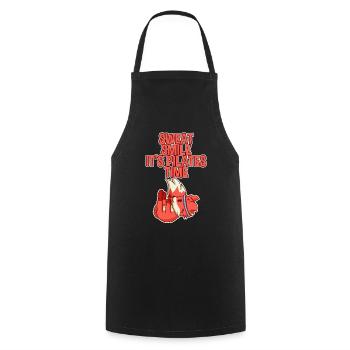 Sweat Smile It's Pilates Time 4 - Cooking Apron - black - Front - AI Model Male 185 dark (185cm)