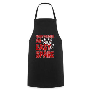 When You Miss An Easy Spare - Cooking Apron - black - Front - AI Model Male 185 dark (185cm)