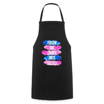 Suivre un cours jusqu’au succès 4 - Tablier de cuisine - noir - Devant - AI Model Male 185 dark (185cm)