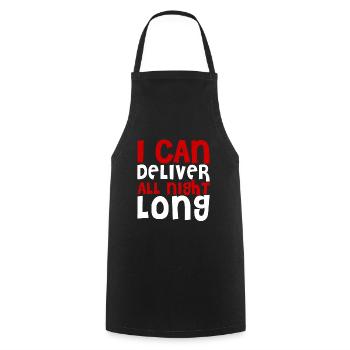 I Can Deliver All Night Long - Cooking Apron - black - Front - AI Model Male 185 dark (185cm)