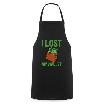 I Lost My Wallet 4 - Cooking Apron - black - Front - AI Model Male 185 dark (185cm)