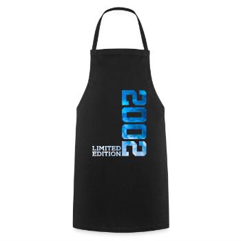 24TH BIRTHDAY LIMITED EDITION 2002 - Cooking Apron - black - Front - AI Model Male 185 dark (185cm)