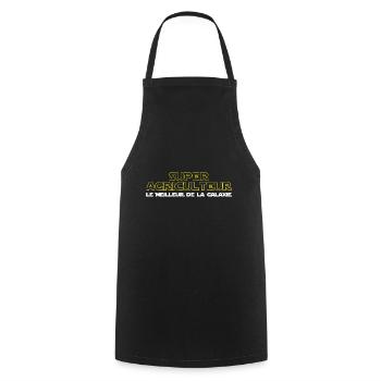 Super agriculteur - Tablier de cuisine - noir - Devant - AI Model Male 185 dark (185cm)