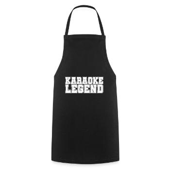 Légende du karaoké - Tablier de cuisine - noir - Devant - AI Model Male 185 dark (185cm)