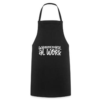 Wineologist At Work - Cooking Apron - black - Front - AI Model Male 185 dark (185cm)