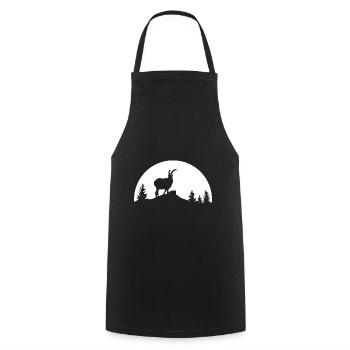 Soleil - Chèvre - (1) - Tablier de cuisine - noir - Devant - AI Model Male 185 dark (185cm)