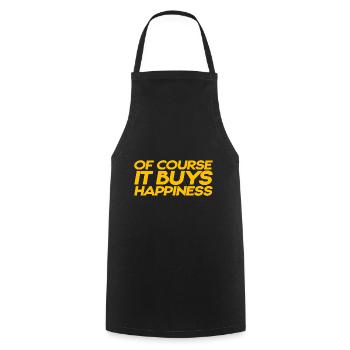 Bien sûr, il achète le bonheur 4 - Tablier de cuisine - noir - Devant - AI Model Male 185 dark (185cm)