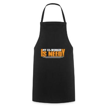 Mon collègue est dans le besoin 8 - Tablier de cuisine - noir - Devant - AI Model Male 185 dark (185cm)