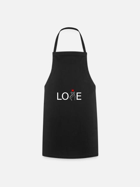 K-Pop Love Music - Kochschürze - Schwarz