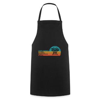 I Enjoy Romantic Walks Through Hardware Store 32 - Cooking Apron - black - Front - AI Model Male 185 dark (185cm)
