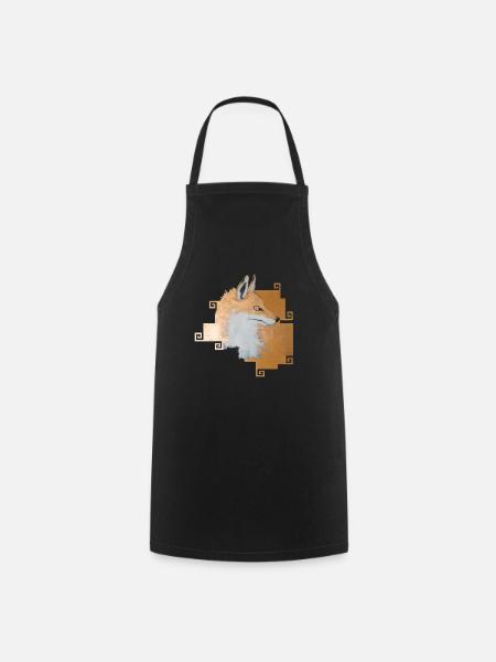 Fox fox fox ornament gift - Cooking Apron - black