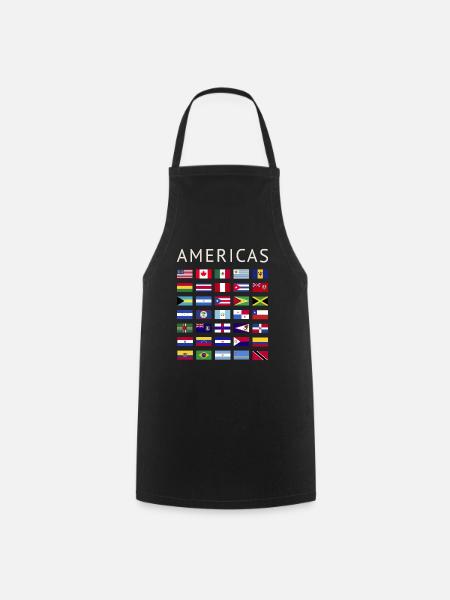Länderflaggen Amerika Nationalflaggen Amerikas - Kochschürze - Schwarz