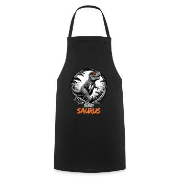 Father Daddy Saurus Father's Day Birthday T-Rex Cool - Cooking Apron - black - Front - AI Model Male 185 dark (185cm)