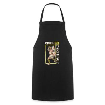 Carhago - Hoplite carthaginois - Tablier de cuisine - noir - Devant - AI Model Male 185 dark (185cm)