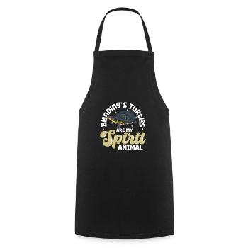 Mon animal spirituel - Tortue d’étang - Tablier de cuisine - noir - Devant - AI Model Male 185 dark (185cm)