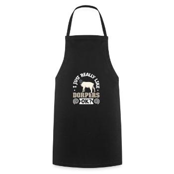 I love my Dorpers sheep - Cooking Apron - black - Front - AI Model Male 185 dark (185cm)