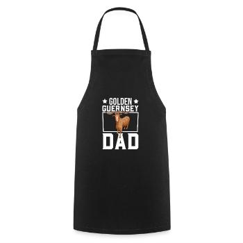 Dad of a Golden Guernsey Goat - Cooking Apron - black - Front - AI Model Male 185 dark (185cm)