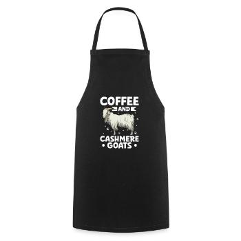 Kaffee und Kaschmirziege - Kochschürze - Schwarz - Vorne - AI Model Male 185 dark (185cm)