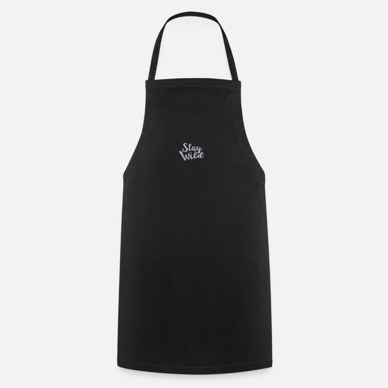 Stay wildly embroidered - Cooking Apron - black