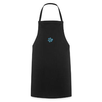 Embroidered daisy - Cooking Apron - black - Front - AI Model Male 185 dark (185cm)