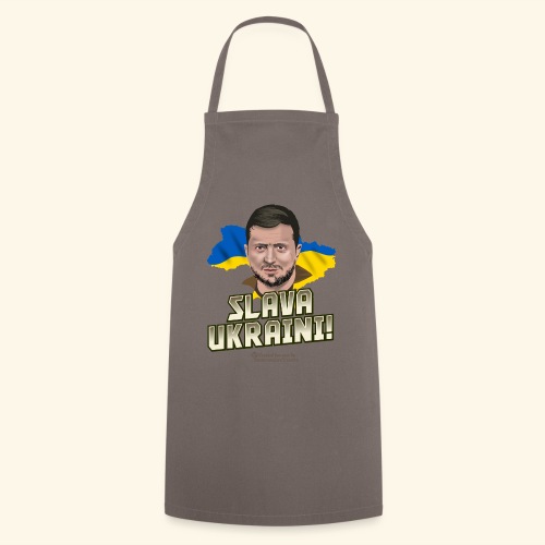 Zelensky Porträt und Slogan Ruhm der Ukraine - Kochschürze