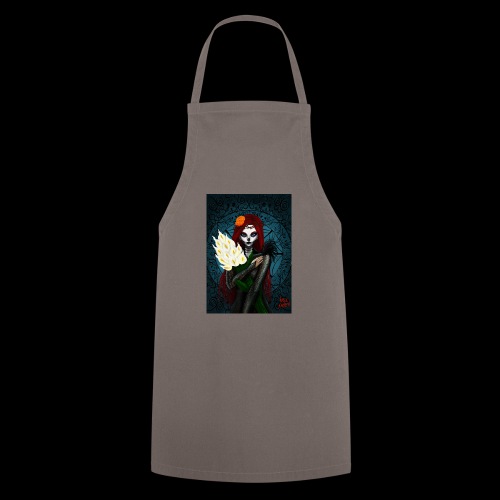 Death and lillies - Cooking Apron