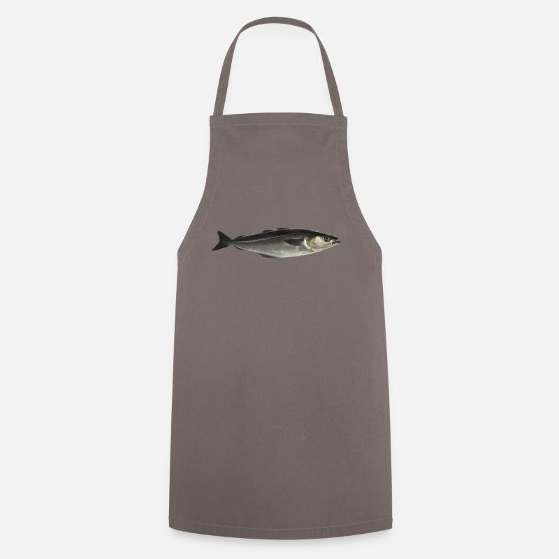 poisson - Tablier de cuisine - gris