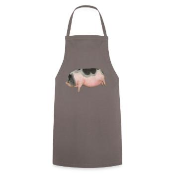 pig - Cooking Apron - grey - Front - AI Model Male 185 dark (185cm)