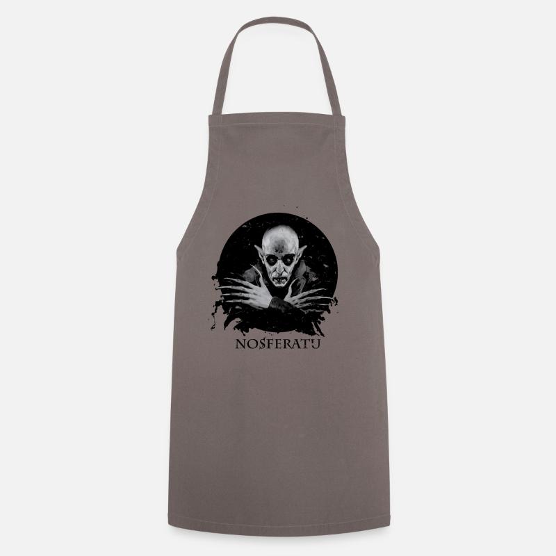 Nosferatu Vampire Classic Horror Black T-Shirt - Cooking Apron - grey