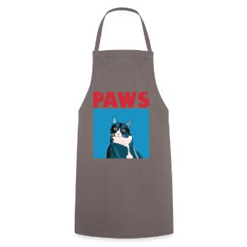 PAWS T-shirt de film drôle de chaton - Tablier de cuisine - gris - Devant - AI Model Male 185 dark (185cm)