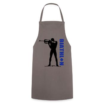 Biathlon - Cooking Apron - grey - Front - AI Model Male 185 dark (185cm)