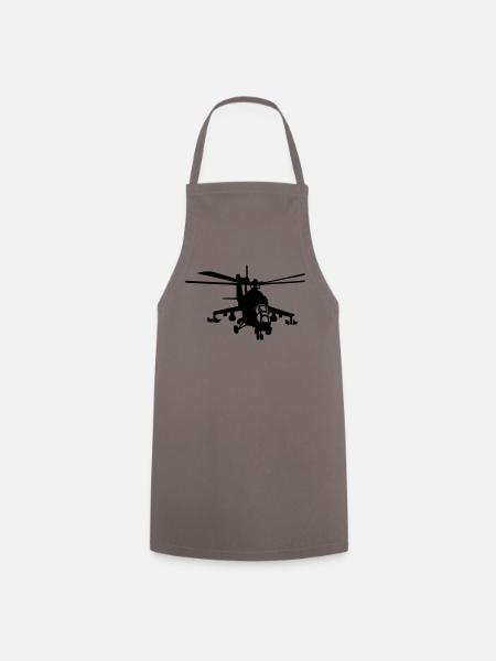 Hubschrauber Mi-24 - Kochschürze - Grau