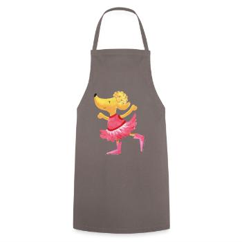 Dog ice cream sports funny music dance kid gift - Cooking Apron - grey - Front - AI Model Male 185 dark (185cm)